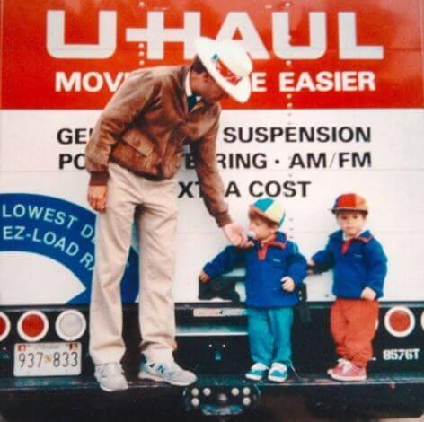 Robert Martensen with his sons, Max Carver and Charlie Carver.